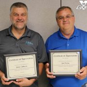 Mayor Presents Foster and Johnson Appreciation Certificates Upon Retiring