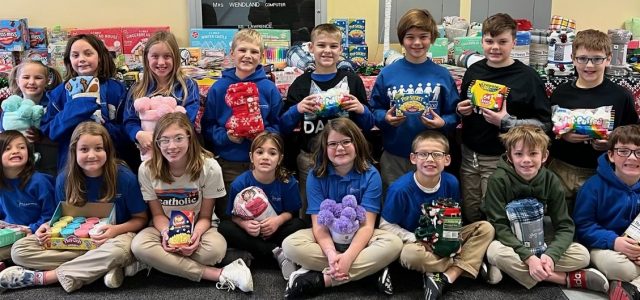 St. Lawrence Students Collect Blessing Boxes