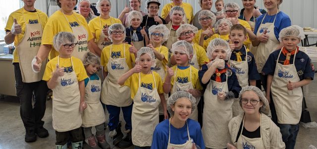 Milbank Scouts and Parents Pack Mercy Meals