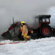 Firefighters Fight Barn Fire in 18-Below-Zero Temps