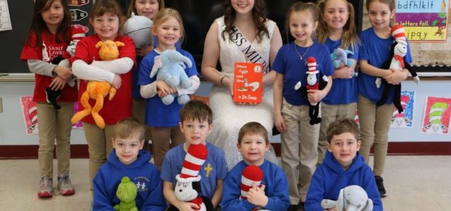 Miss Milbank Visits St. Lawrence School During Read Across America
