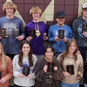 Coach Townsend Presents End-of-Season Cross Country Awards