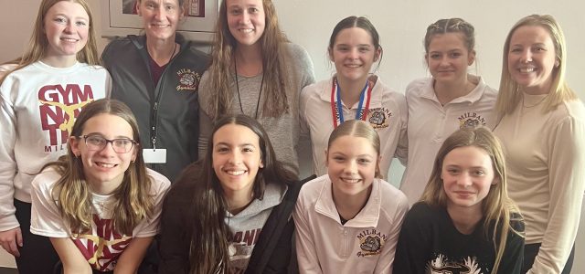Brown, Dunihoo, and Sletten Place at State Gymnastics Meet