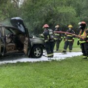 Firefighters Douse Car Fire at Jason Grabow Residence