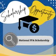 Scholarship Opportunities Open For FFA Members 