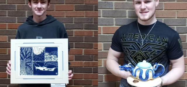 Schuelke and Grant Place at State Art Competition