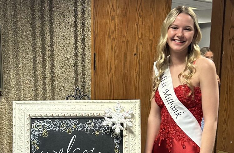 Miss Milbank Olivia Foell Competes at State Snow Queen Tonight