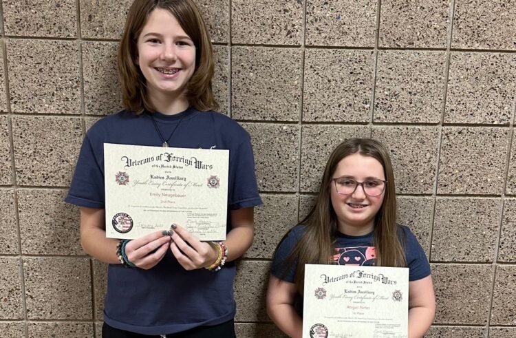 Porter and Neugebauer Win Local Patriot’s Pen Contest