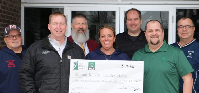 First Bank & Trust Donates $175,000 to Milbank Ball Diamond 