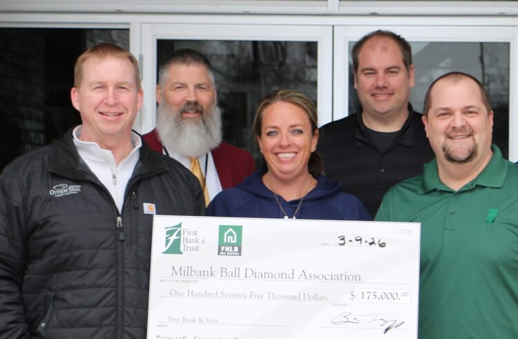 First Bank & Trust Donates $175,000 to Milbank Ball Diamond 