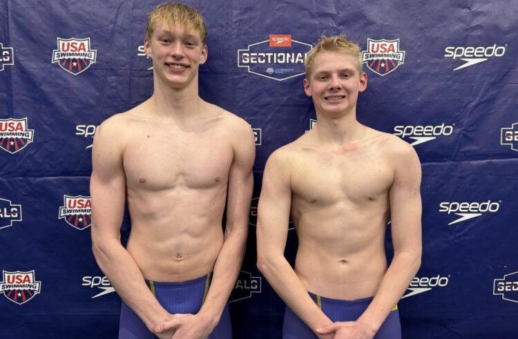 Bass and Mathiason Compete in Speedo Sectionals Swim Meet
