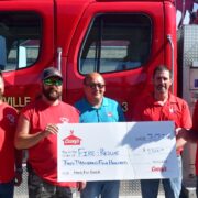 Casey’s Marks Reopening with $2,500 Gift to Ortonville Fire Department