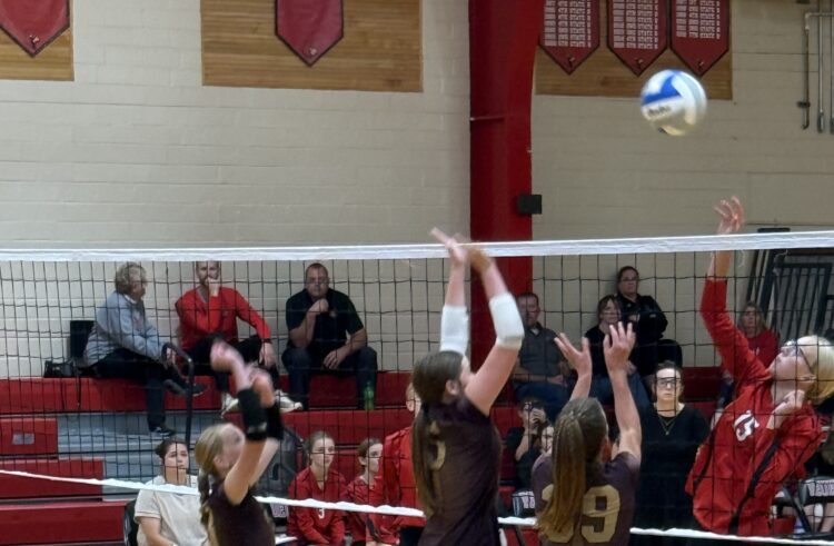 8th-Grade Lady Bulldogs Down Deuel in Volleyball